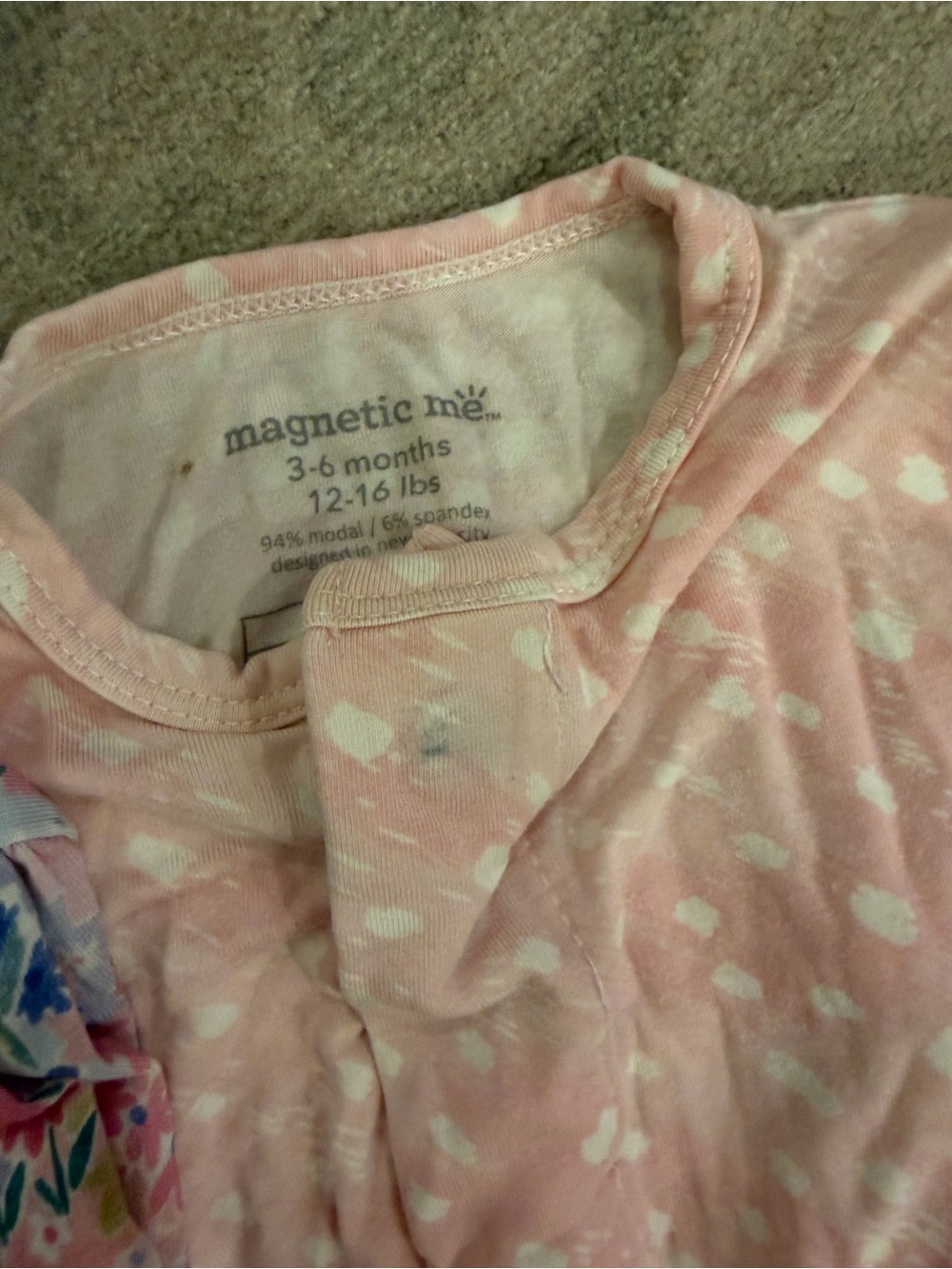 Magnetic me pajamas pink pattern